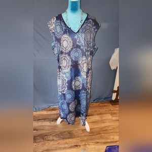 Blue short sleeve dress